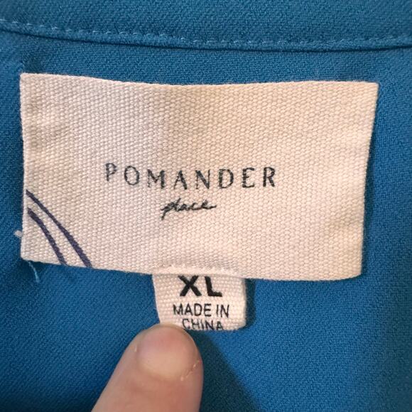 Tuckernuck Pomander Place Crepe Kenzo Dress in "Capri Blue" Size XL - Picture 8 of 9